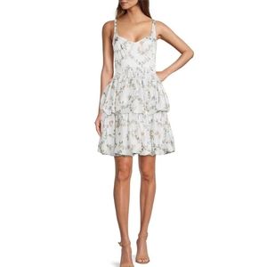 Antonio Melani Sabine Floral Print Sweetheart Neck Sleeveless Dress